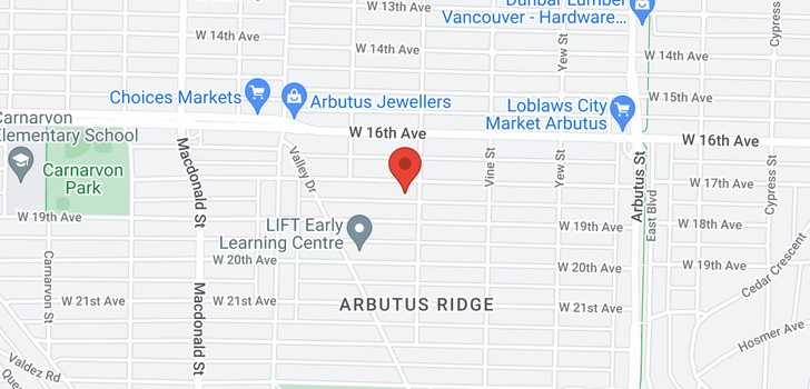 map of 2418 W 18TH AVENUE